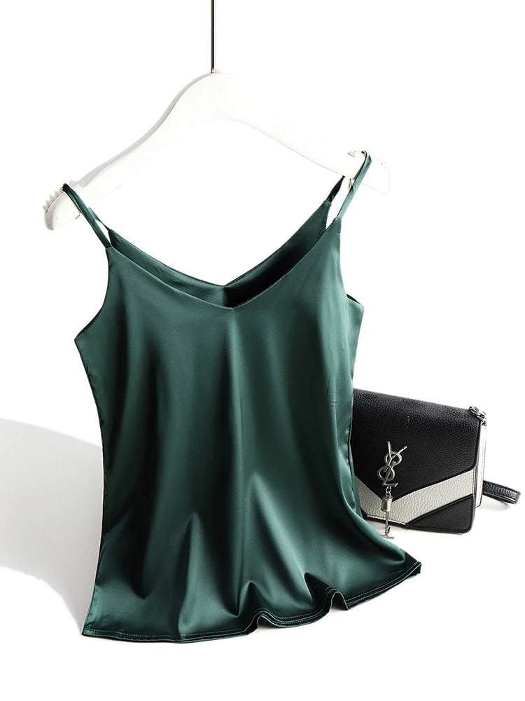 Spaghetti Strap Top Women Halter V Neck Basic