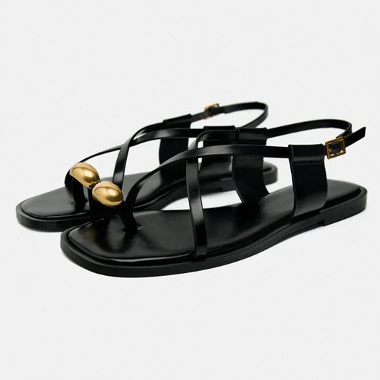 Flat Sandals Clip Toe Beach Shoes