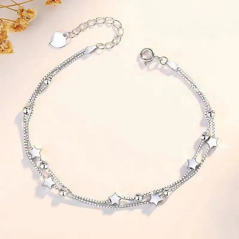 925 Sterling Silver Heart Shaped Bracelet