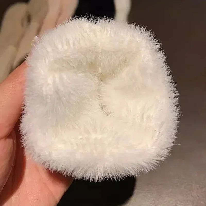 Mink Fleece Soft Winter Half Finger Gloves