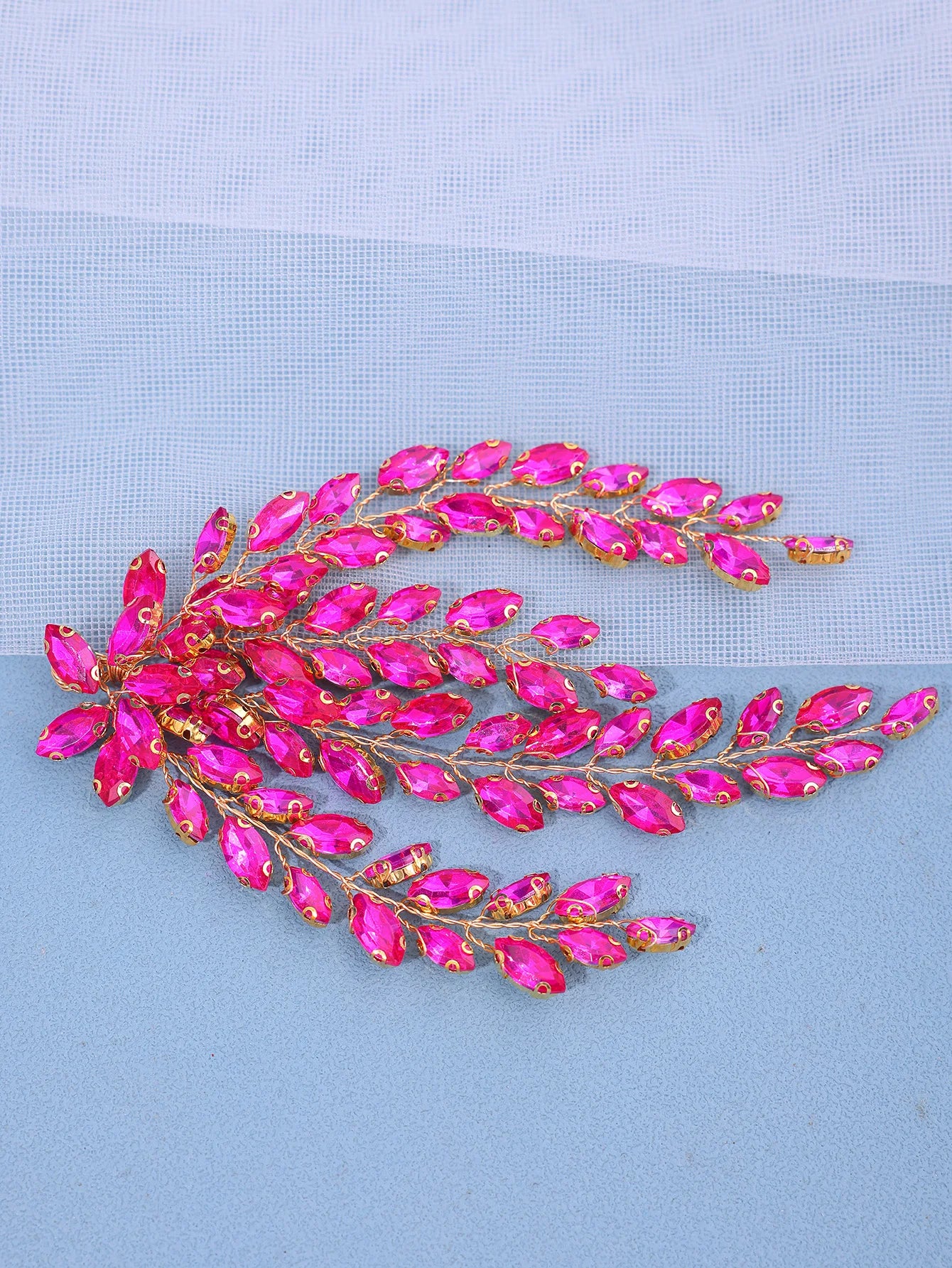 Fashion Leaf Zircon Bridal Headpiece Tiara Accessories