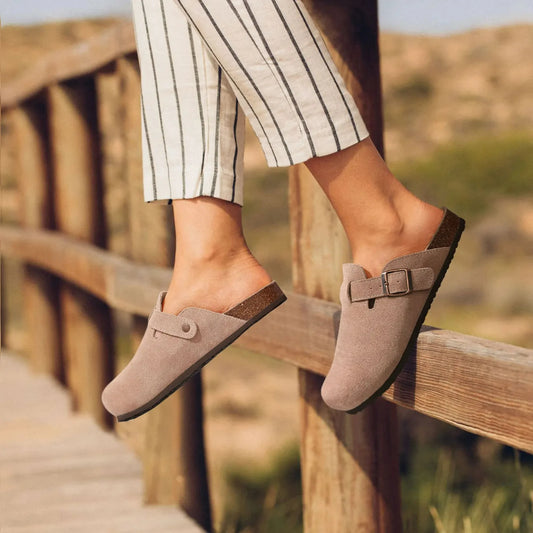 Classic Cork Antislip Outdoor Slippers With Arch Support