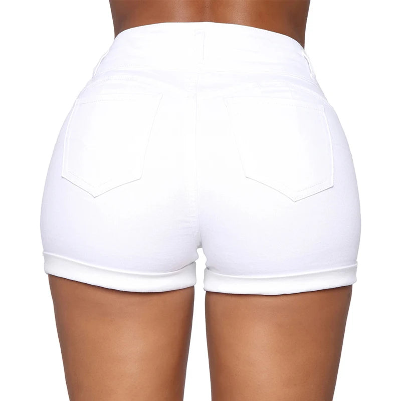 High Waist Jean Shorts Woman