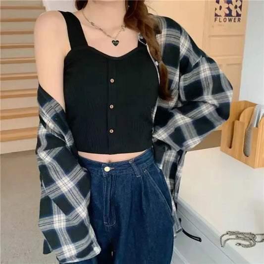 Women's Cropped Tops with Bra Pads