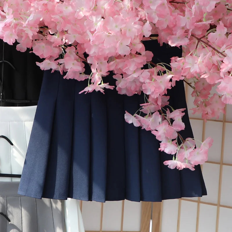 Khaki A-Line Korean Preppy Style Jupes Black Mini Skirts