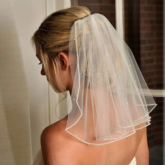Crystal Bridal Veils Short 1 Tier Accessories