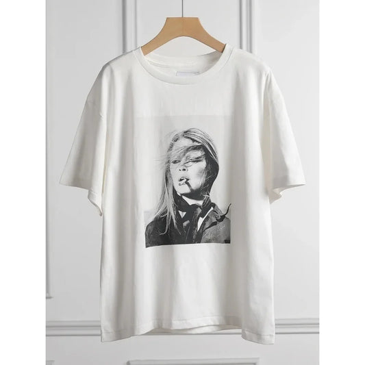 Pure Cotton Retro Casual T-shirt