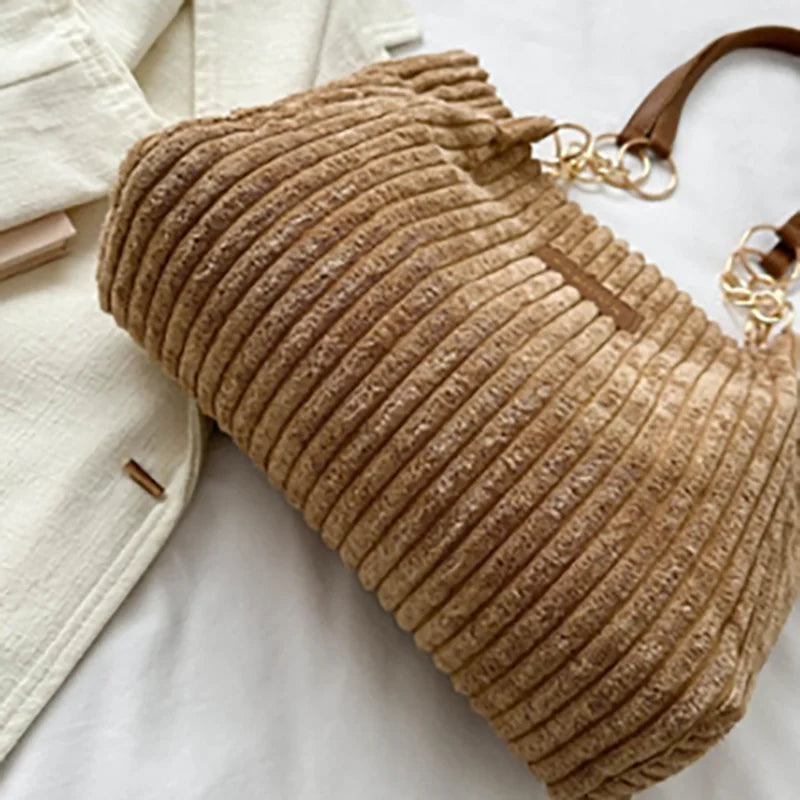 Women Corduroy Shoulder Bag