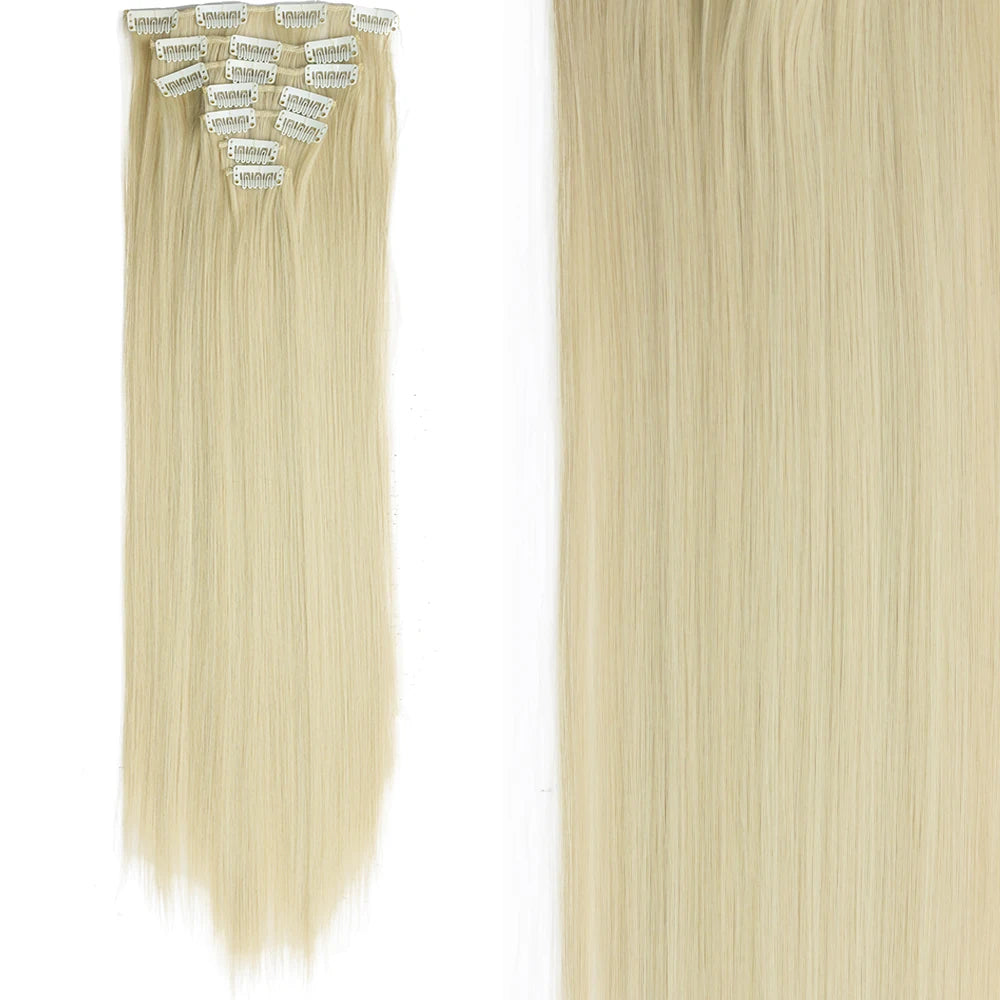 7Pcs/Set 16 Clips Hair Extension