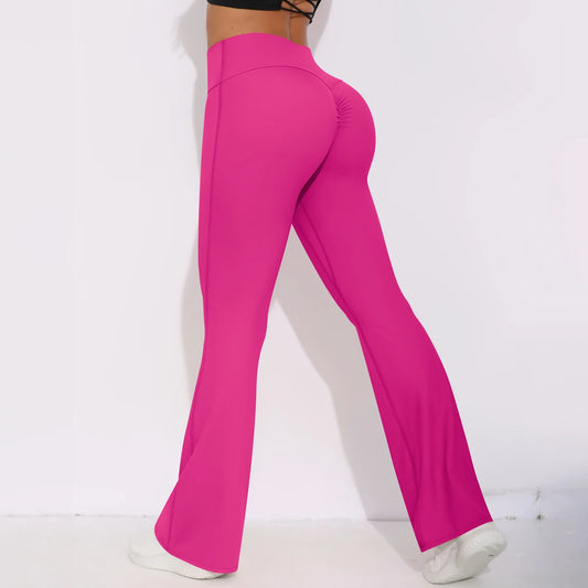 Women Yoga Bell-bottoms Tight Scrunch Butt Lifting Leggings