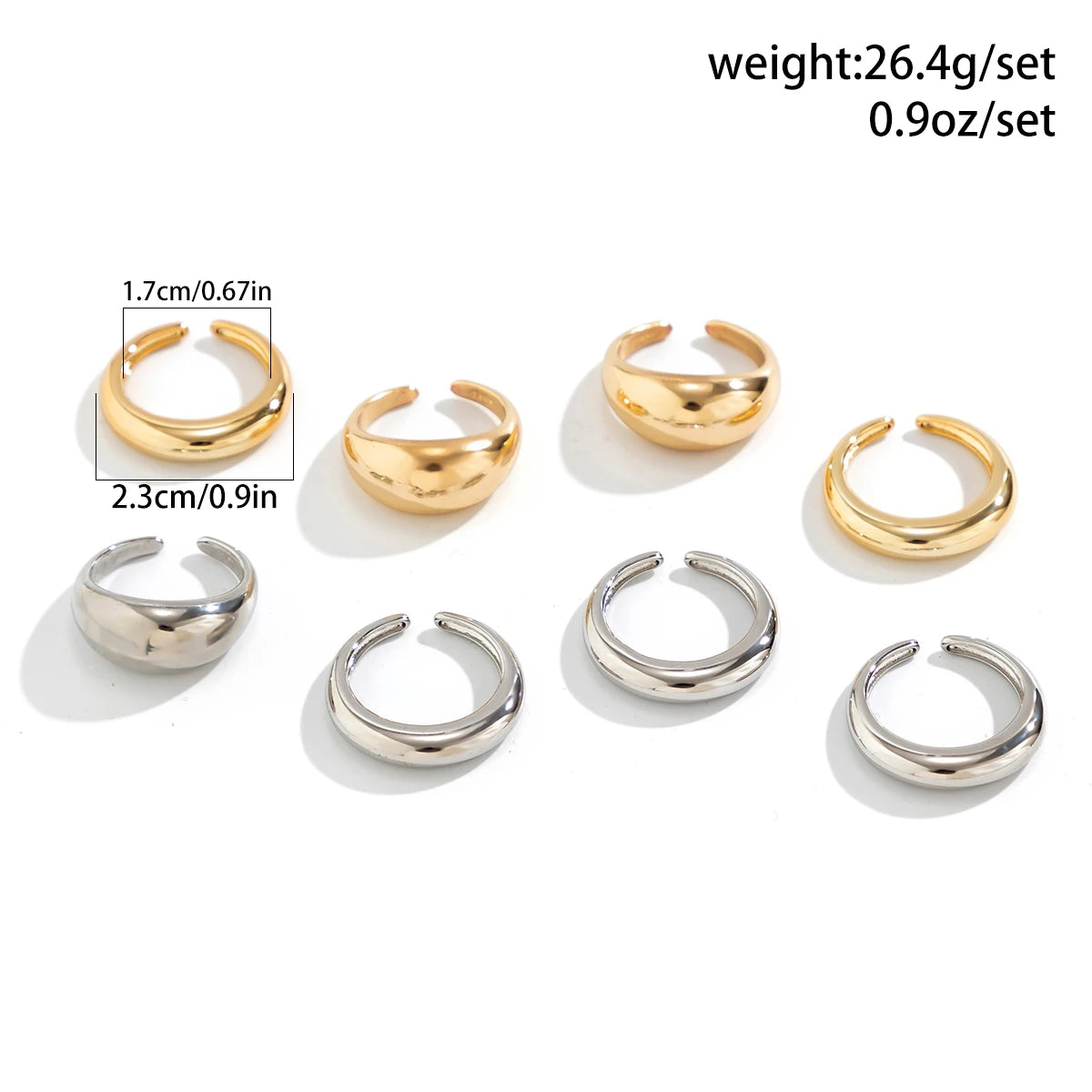 Chunky Open Smooth Surface Ring