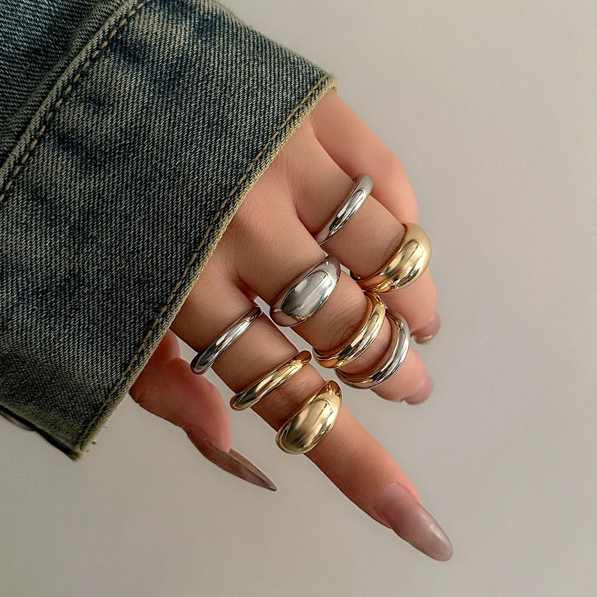 Chunky Open Smooth Surface Ring