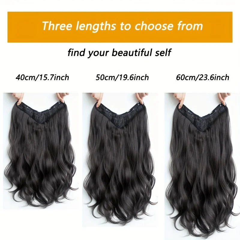 Invisible Long Wave Synthetic Hair Extensions