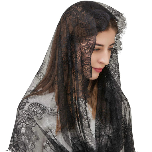 Black Lace Veil Spanish Style